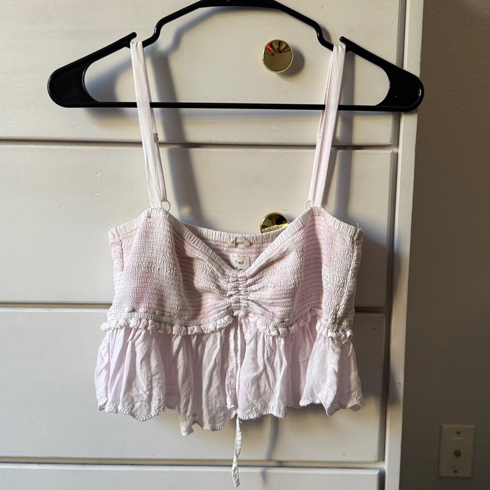 Wilfred Top | Aritzia Wilfred Light Pink Crop